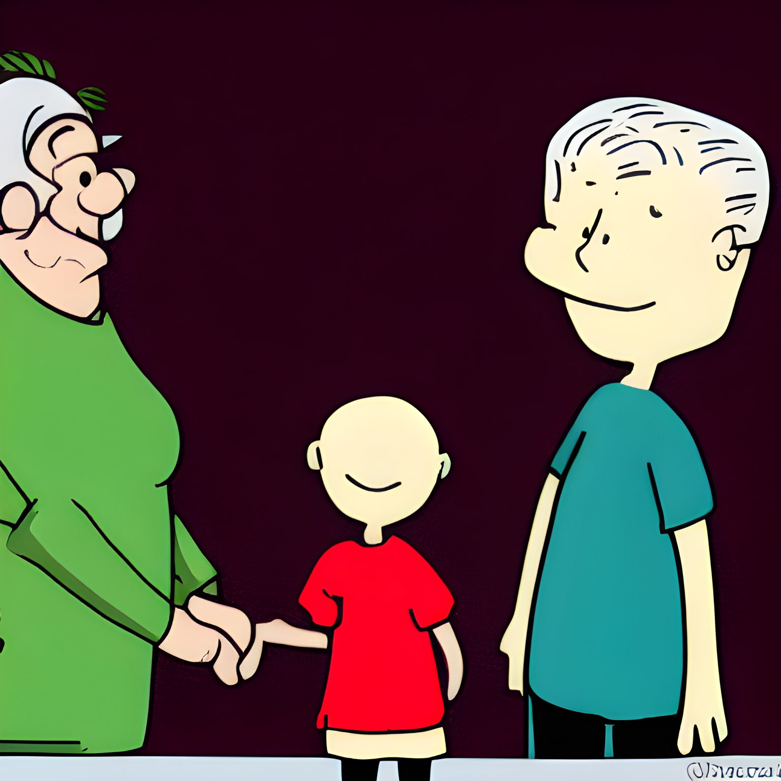A picture of an old child meeting their adoptive parent cartoon - adoption gifts for older children