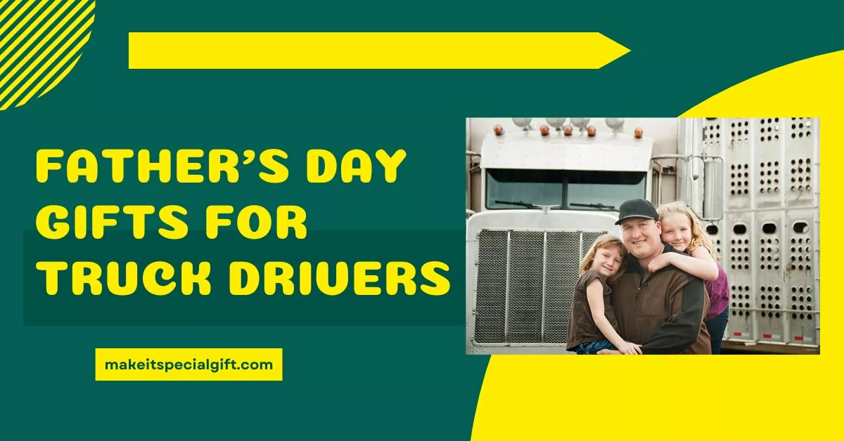 Cattle hauler truck driver and his daughters standing in front of his truck. It is raining. - Father's Day gifts for truck drivers