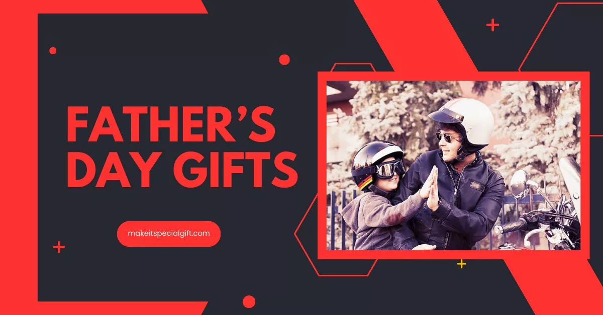 father and son motorcyclists high five - Harleys Davidson Father’s Day gifts