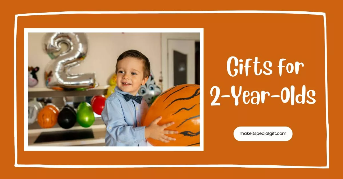 Two year old boy holding birthday balloon - Outdoor Gifts for 2-Year-Olds