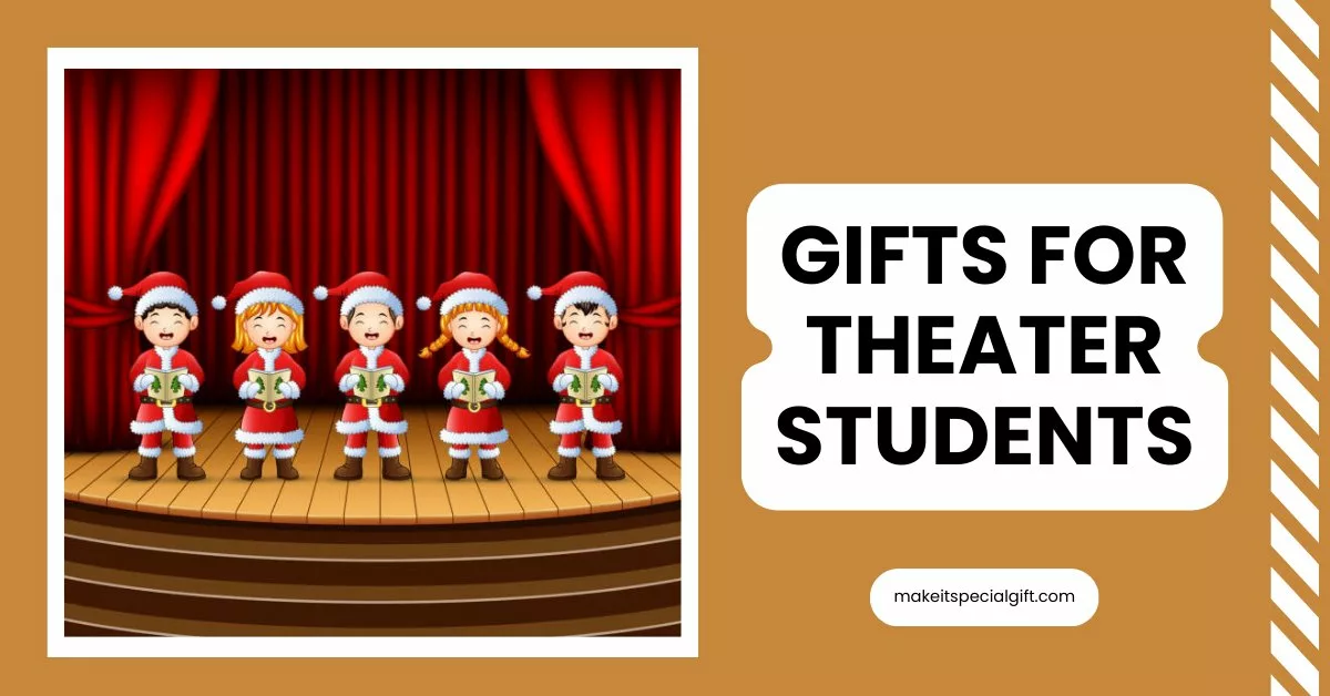 Group of children singing christmas carols on the stage - gifts for theater students