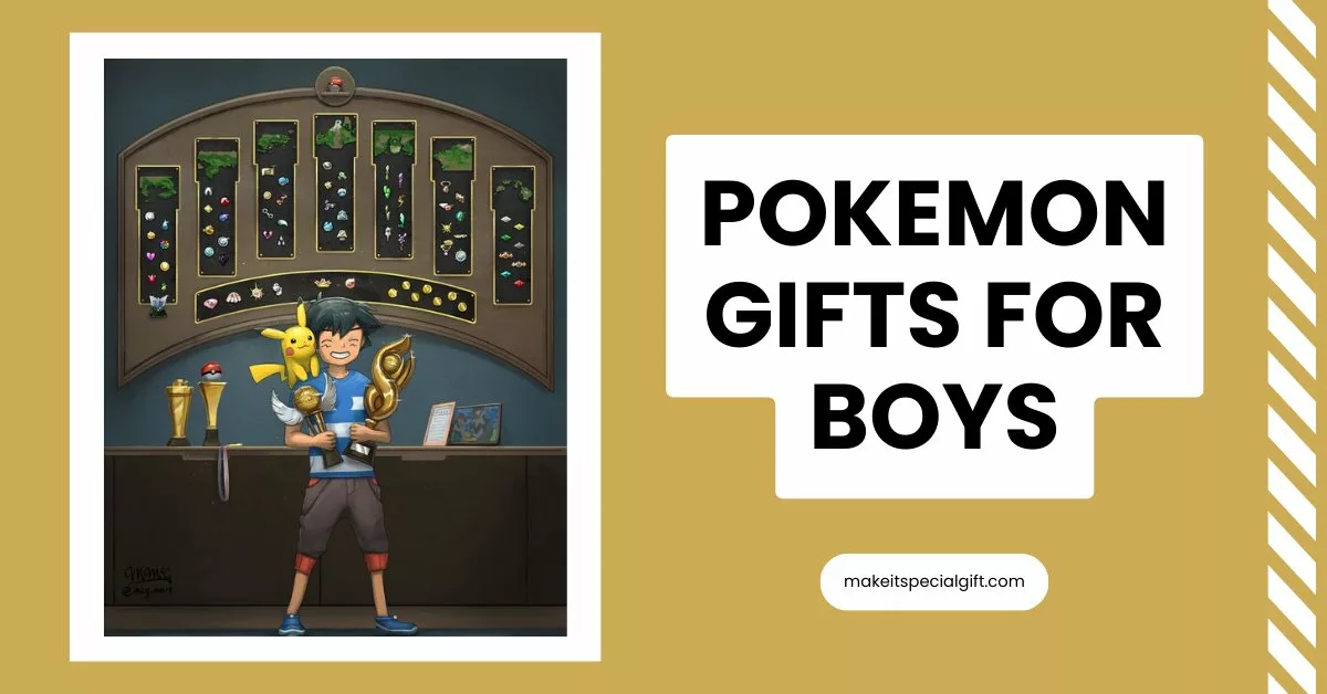 A boy and Pikachu on his shoulders - pokemon gifts for boys