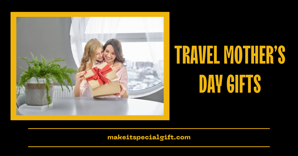 Daughter congratulating, giving to mom surprise on mother’s day. Beautiful girl with long, curly hair hugging mother. Young woman opening and looking in box with red bow and smiling. - travel Mother’s Day gifts