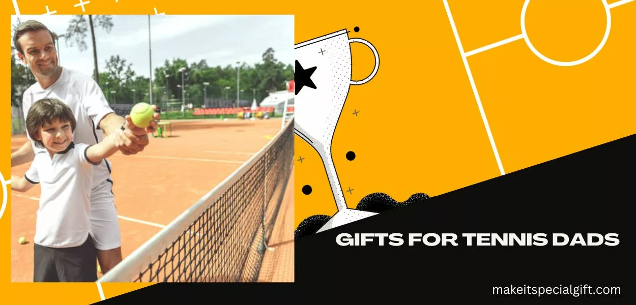 A father and his son in a Tennis field - gifts for tennis dads