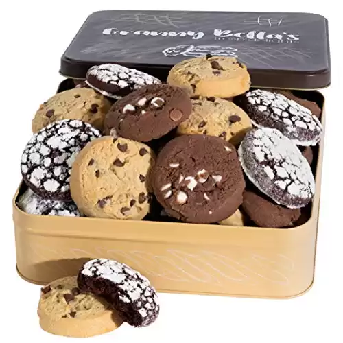 Granny Bella Chocolate Chip Cookie Gifts, Homemade Fresh Bakery Cookies for Fathers Day, Prime Gift Basket Ideas For Dad Husband Grandpa Stepdad From Daughter Wife Son Kids Girlfriend Baskets Delivery