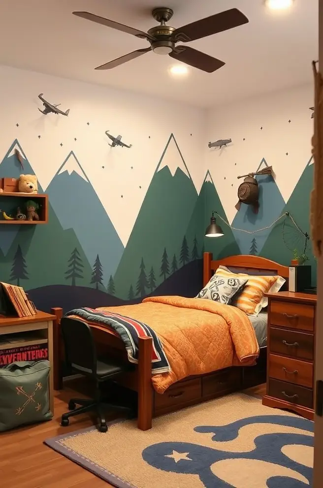 Adventure-Themed Boys Bedroom Idea for Exploring Dreams