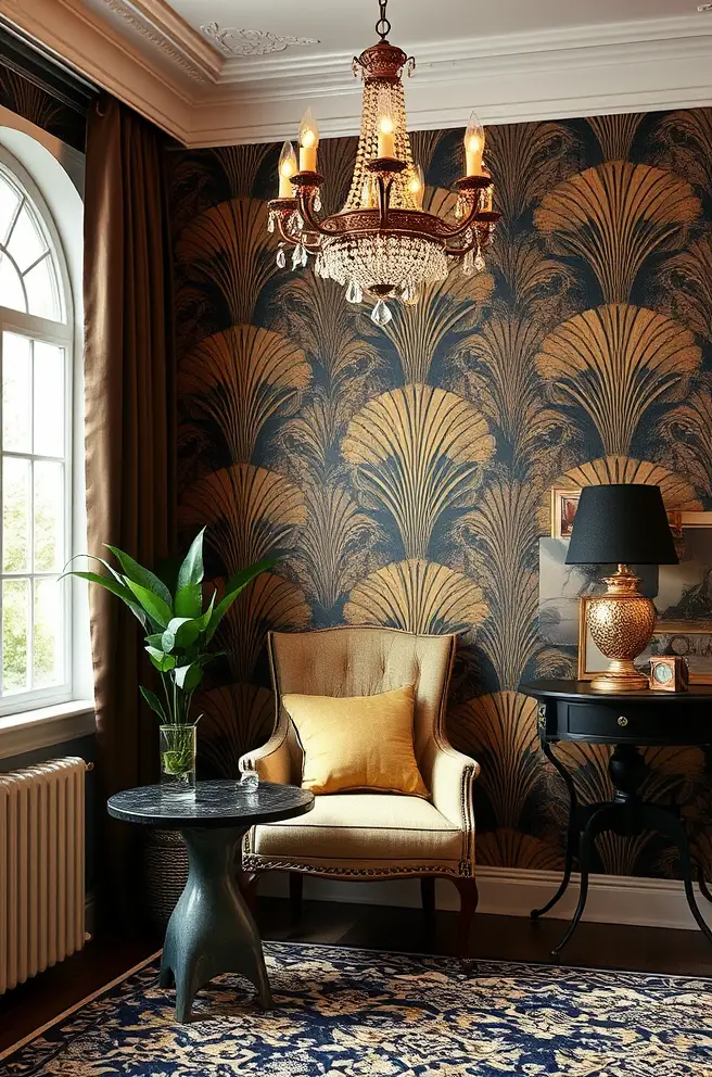 Art Deco Wallpaper Idea for a Touch of Glamour in Your Decor
