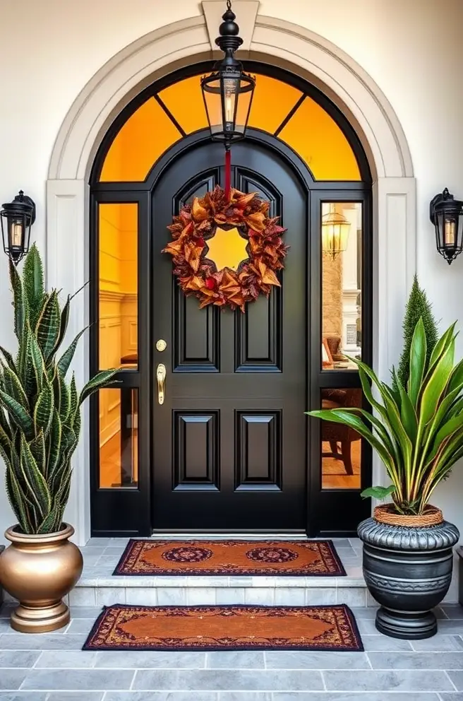 Artistic Entryway Idea to Make a Bold Statement at Your Door