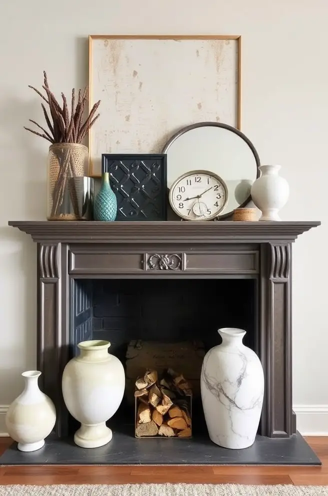 12 Stunning Mantel Decor Ideas for 2023 Inspiration 10 Artistic Mantel Decor Idea with Unique Statement Pieces