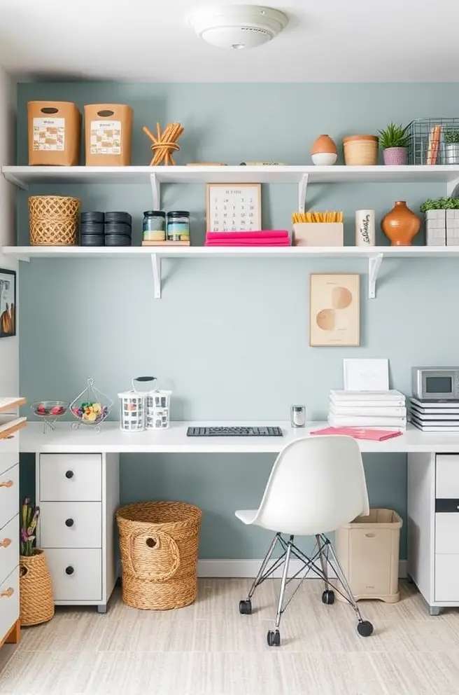 Artistic Organization Idea for a Personalized Craft Room Makeover