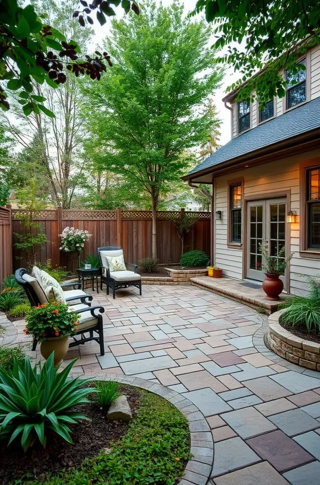 Artistic Paver Patio Idea That Showcase Your Personal Style