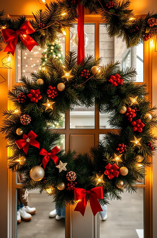 Beautiful Christmas Wreath Idea for a Festive Home Ambience