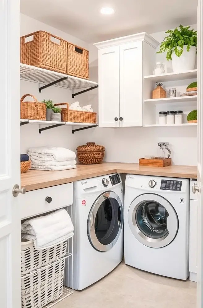 Beautiful Laundry Room Organization Idea for Effortless Flow