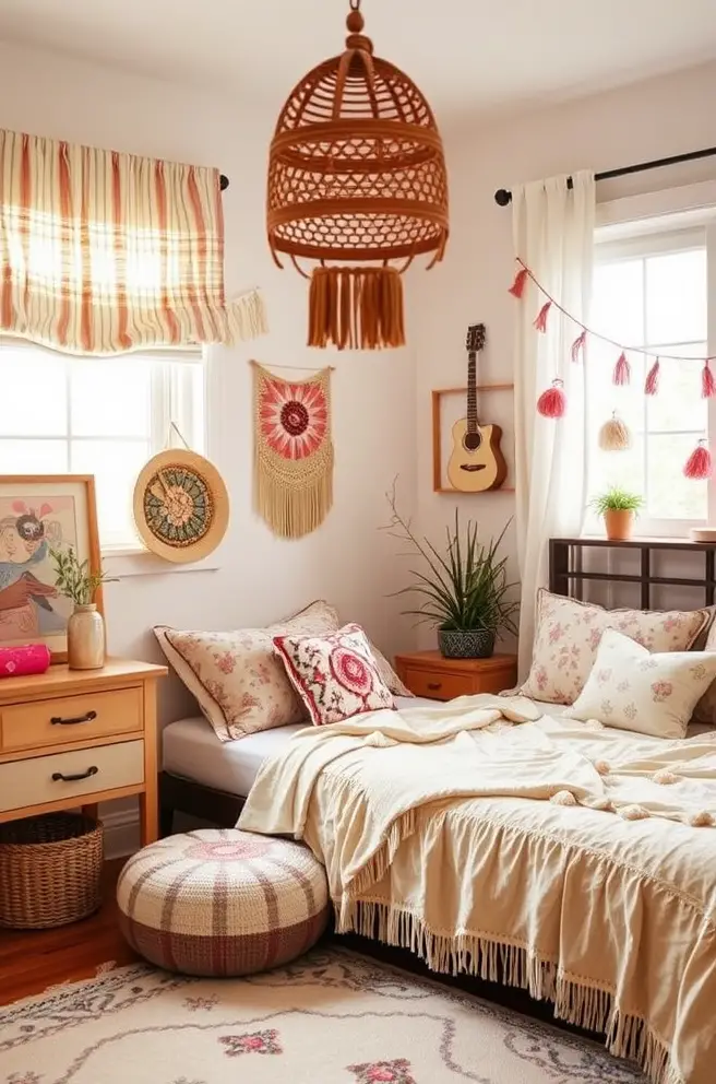 12 Inspiring Girls Bedroom Ideas You’ll Love 4 Bohemian Girls Bedroom Idea to Embrace Creativity