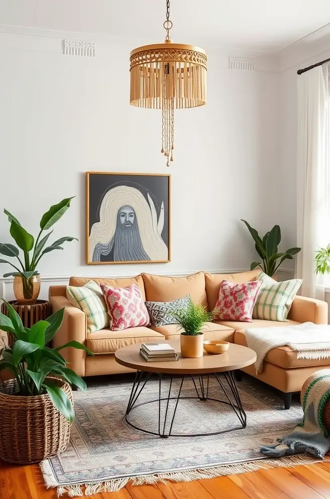 Bohemian Living Room Idea to Infuse Color and Creativity