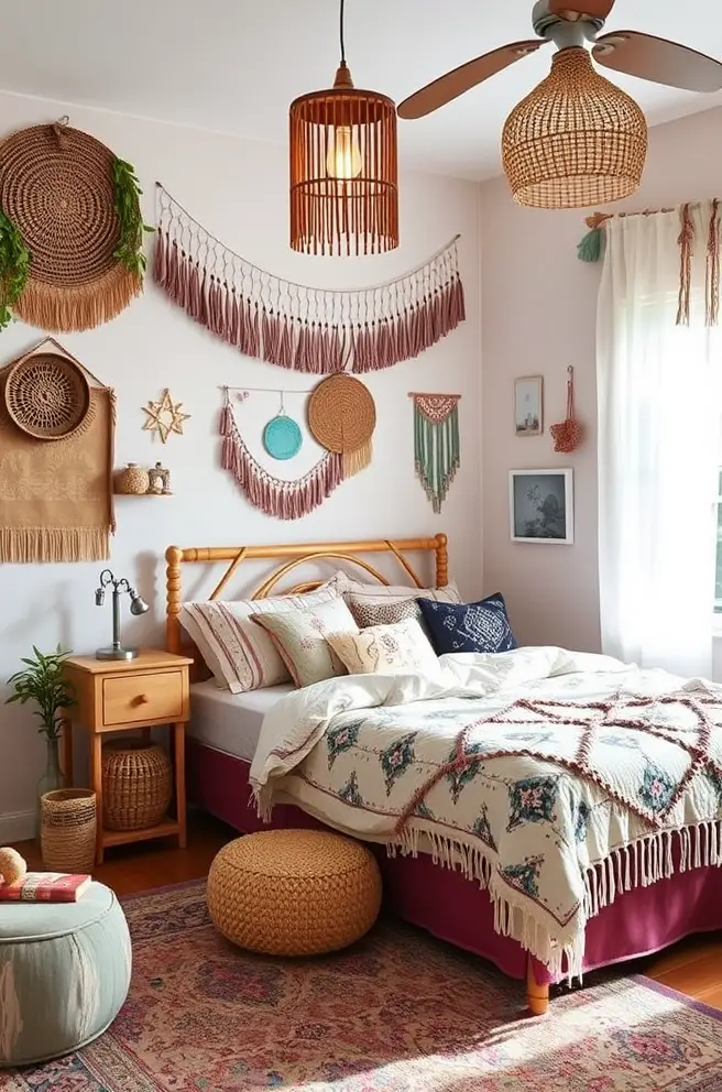 Bohemian Teen Bedroom Idea for an Artistic Vibe