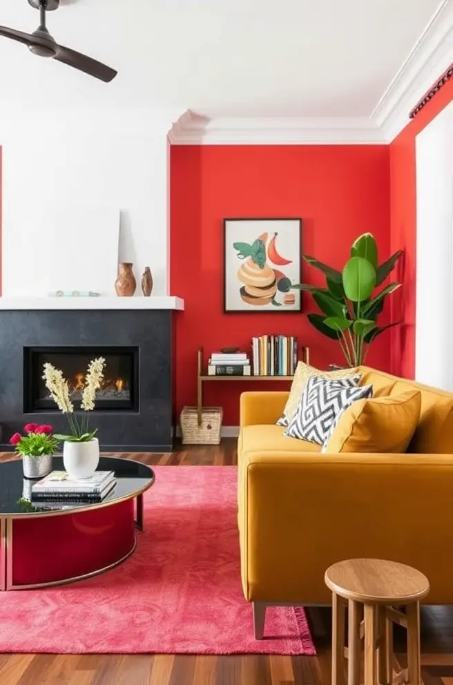 Bold Living Room Color Idea for a Modern Look
