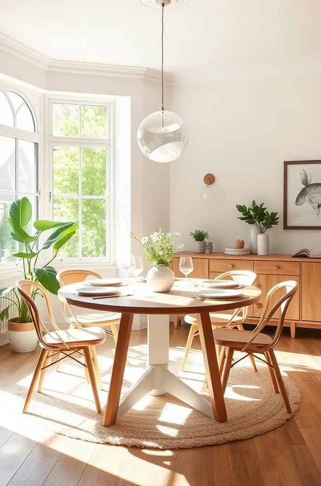 Bright and Airy Dining Room Idea to Boost Your Mood
