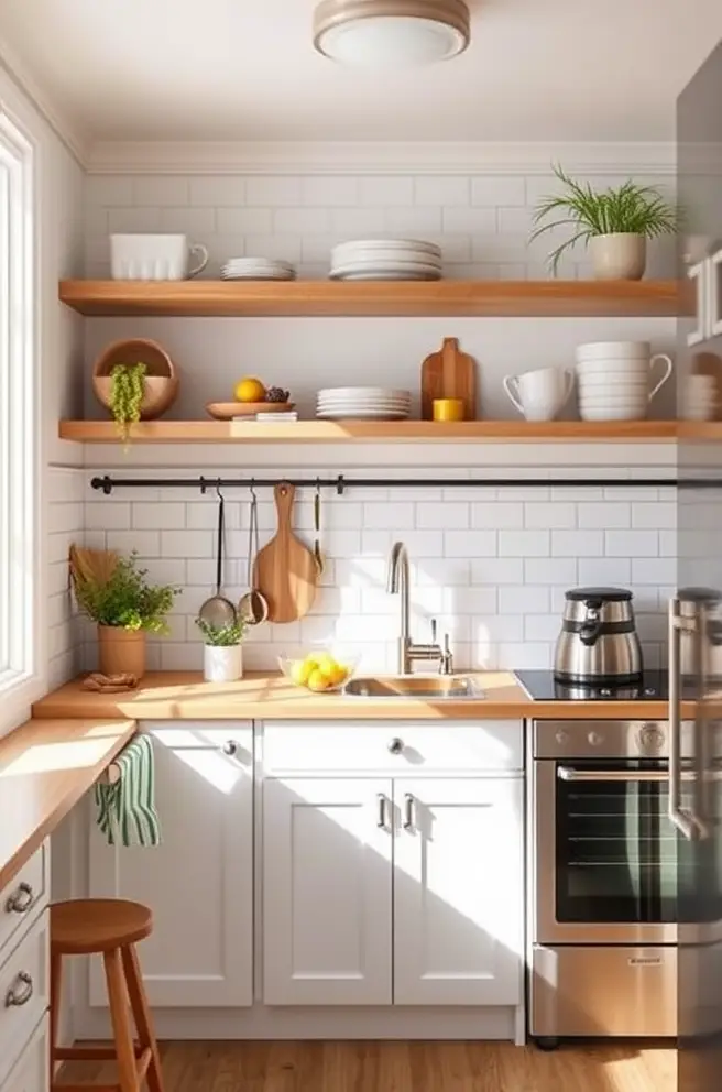 Bright and Airy Small Kitchen Idea for Small Spaces