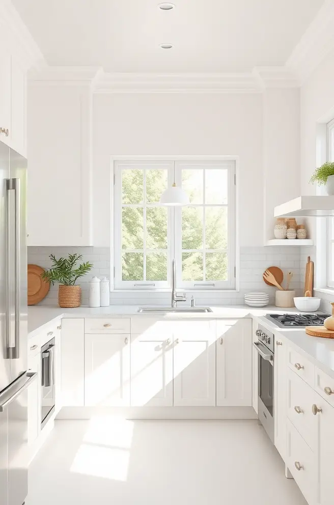Bright and Airy White Kitchen Idea for a Fresh Vibe