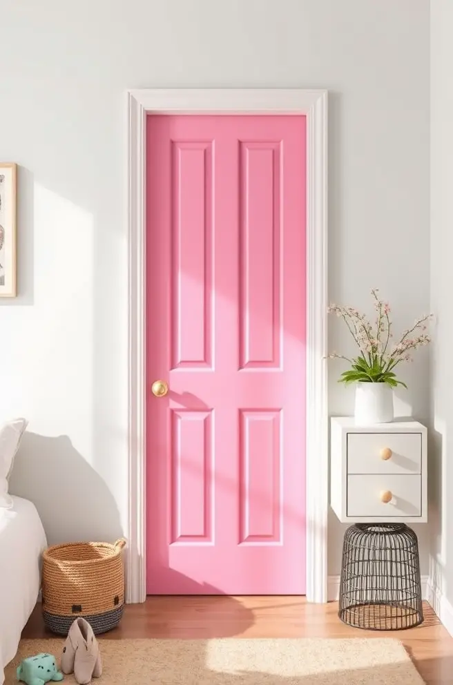 Bright and Colorful Closet Door Idea for a Cheerful Atmosphere
