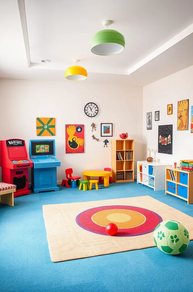 12 Inspiring Game Room Ideas You’ll Love for Your Home 9 Bright and Colorful Game Room Idea to Energize Your Play Area