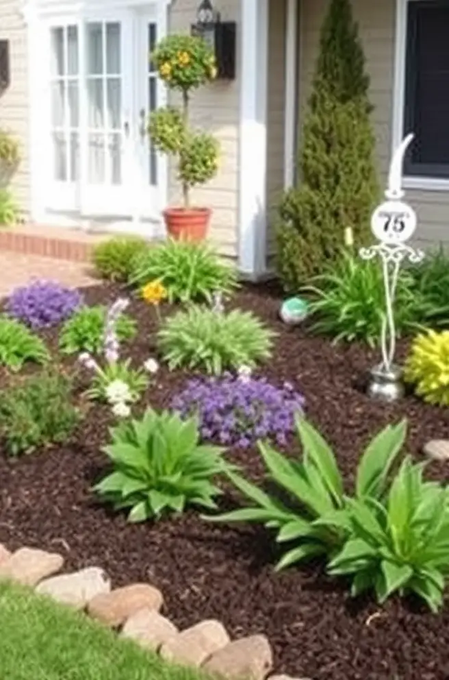 12 Affordable Simple Front Yard Landscaping Ideas with Photos 4 Budget-friendly simple front yard landscaping Idea with minimal maintenance