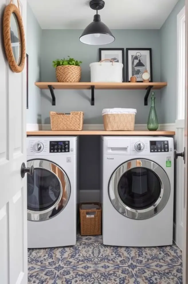 Charming Laundry Room Decor Idea to Maximize Functionality
