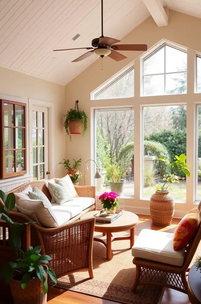 12 Inspiring Sunroom Ideas to Brighten Your Home Decor 3 Charming Sunroom Idea for a Warm and Inviting Atmosphere