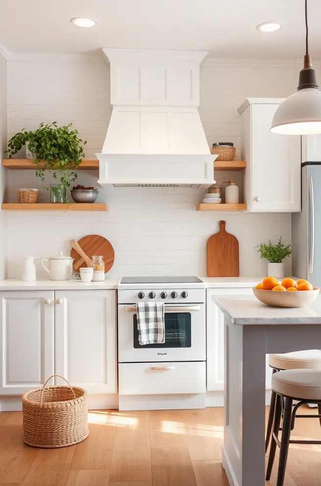 Charming White Kitchen Idea for a Cozy Atmosphere
