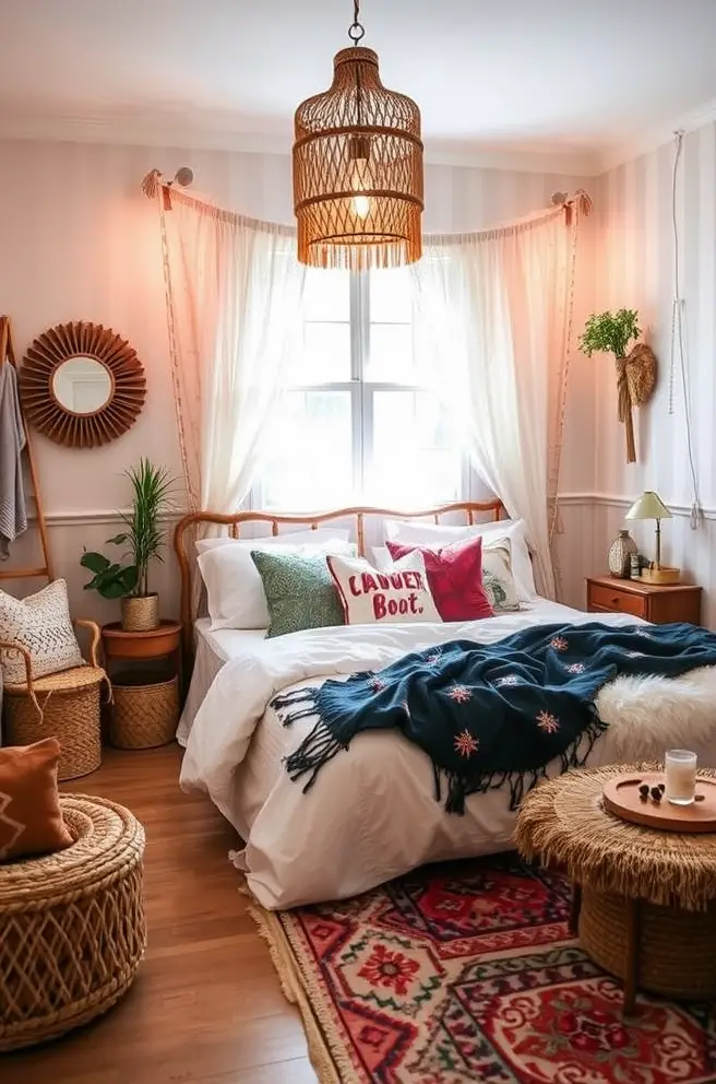 12 Inspiring Bedroom Decor Ideas You’ll Love to Try 3 Chic Bohemian Bedroom Decor Idea for a Laid-Back Vibe