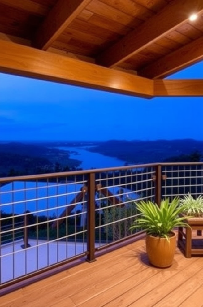 Chic Cable Deck Railing Idea to Maximize Views