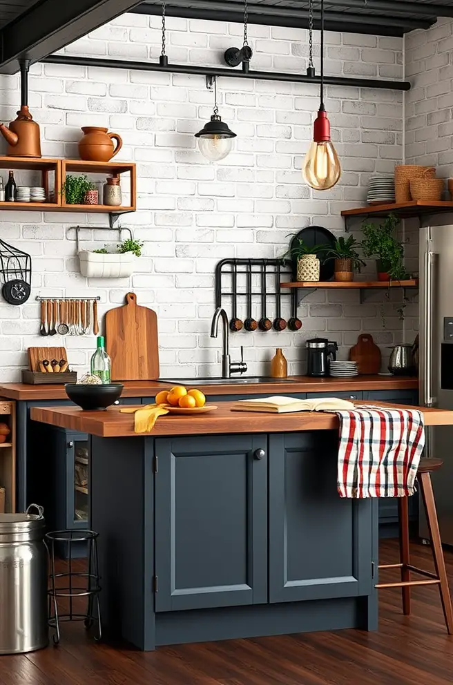 Chic Industrial Kitchen Decor Idea for a Trendy Urban Feel