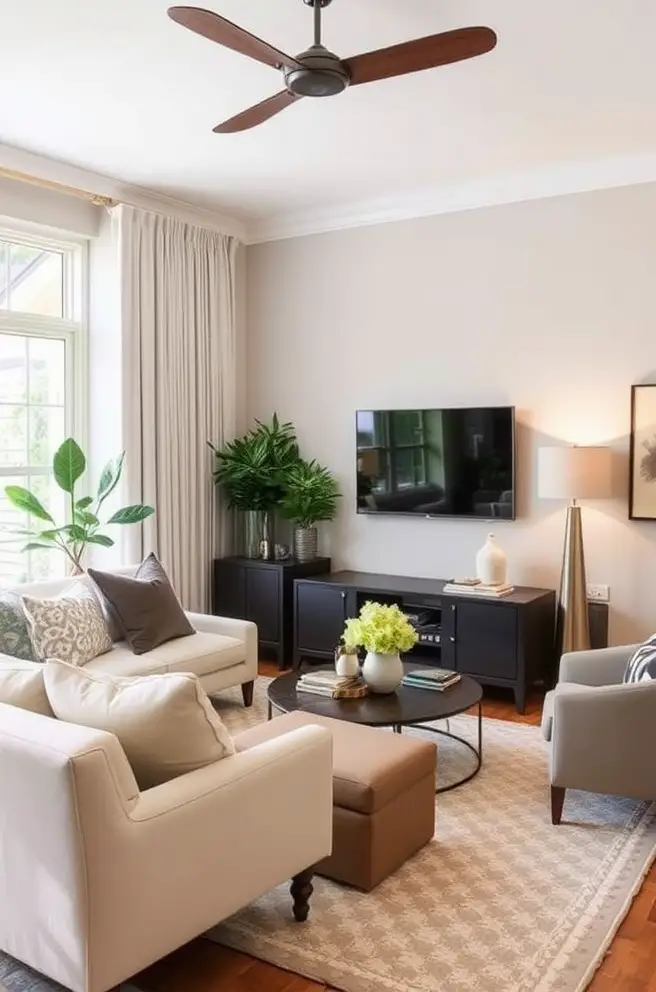 Chic Living Room Decor Idea to Brighten Up Your Space