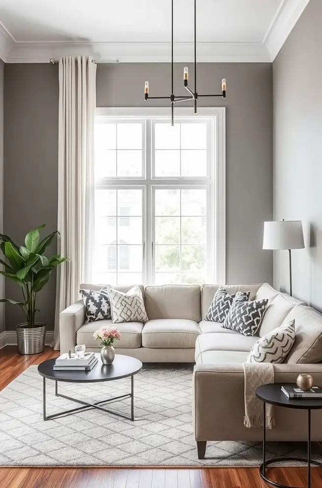 Chic Living Room Paint Idea for a Contemporary Look