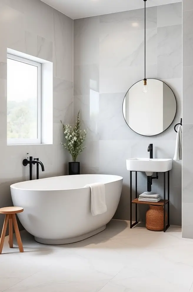 Chic Modern Bathroom Idea for a Minimalist Aesthetic