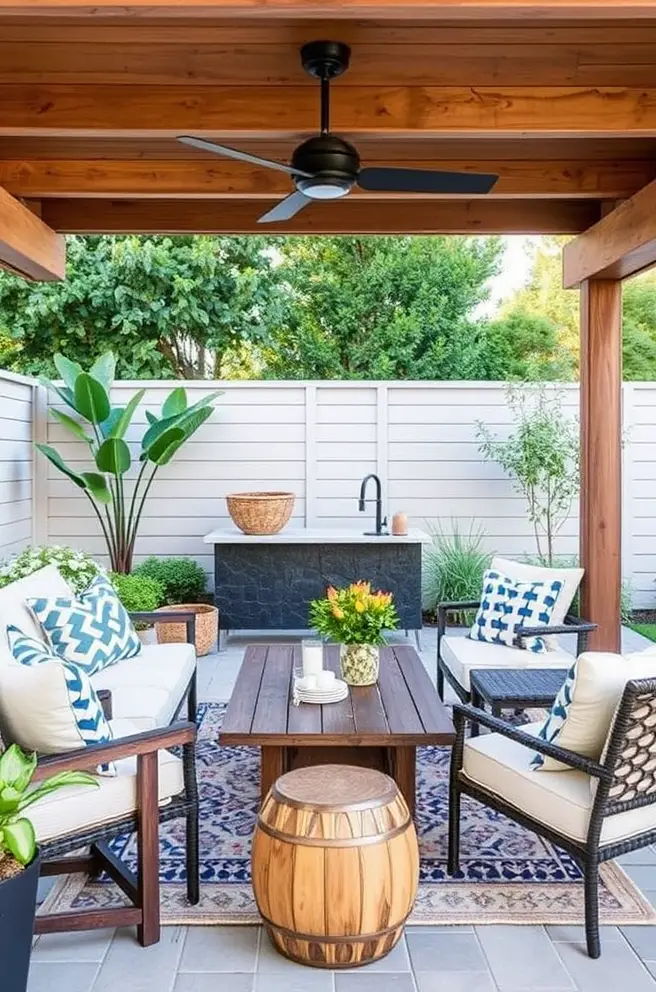 12 Inspiring Patio Ideas to Elevate Your Outdoor Style 3 Chic Patio Idea for Stylish Entertaining Spaces