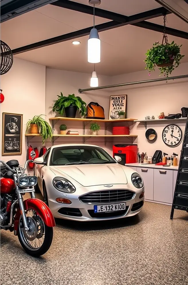 Chic garage Idea that incorporate contemporary trends for a fabulous look