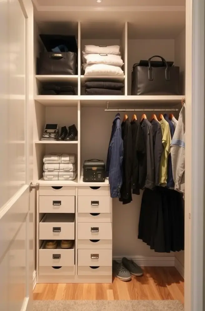 Closet Storage Idea for Maximizing Small Spaces