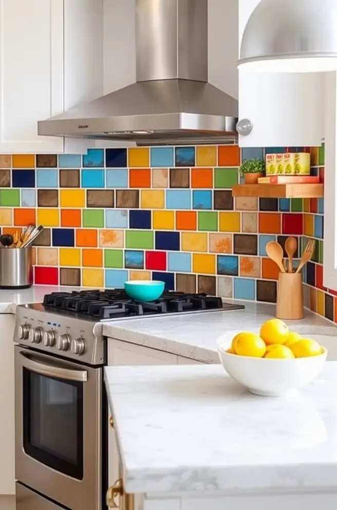 Colorful Backsplash Idea to Brighten Up Any Space