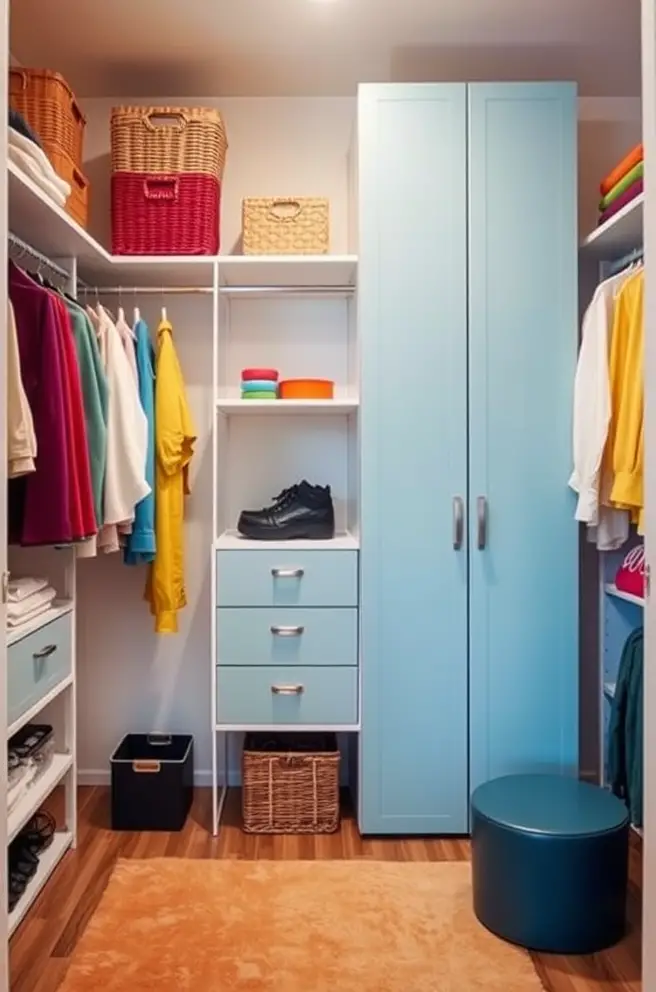 12 Inspiring Closet Ideas for Stylish Organization 9 Colorful Closet Idea to Brighten Up Your Space