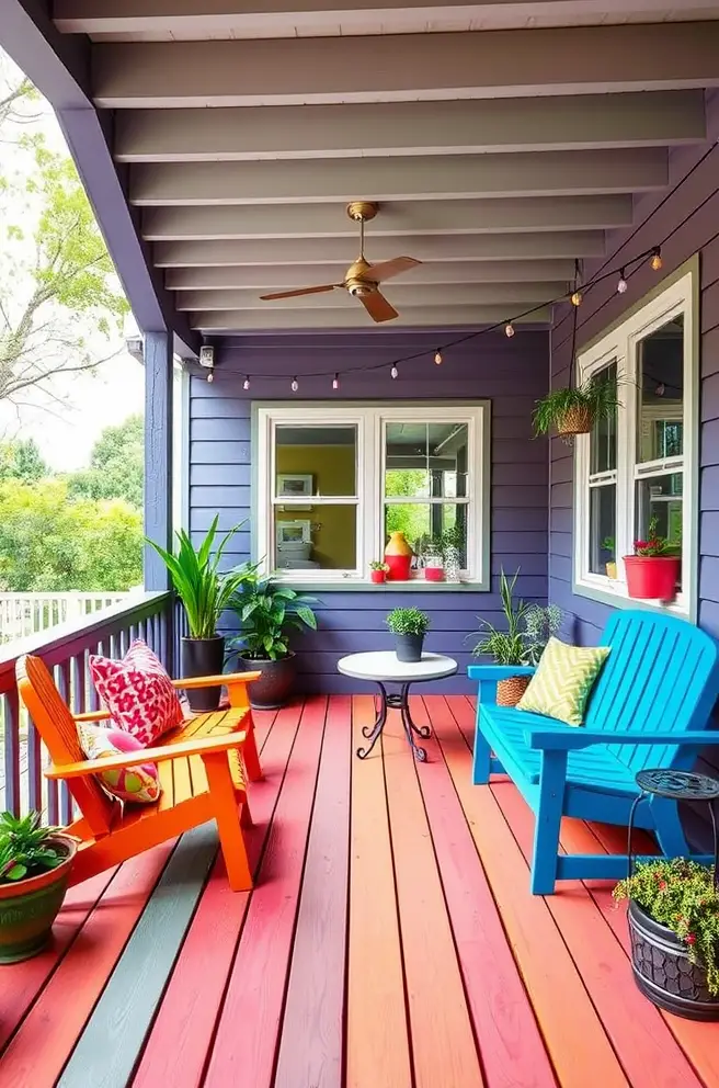 Colorful Deck Idea to Infuse Personality into Your Home