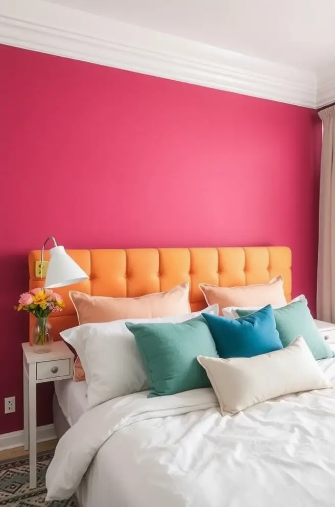 Colorful Headboard Idea to Brighten Up Your Room