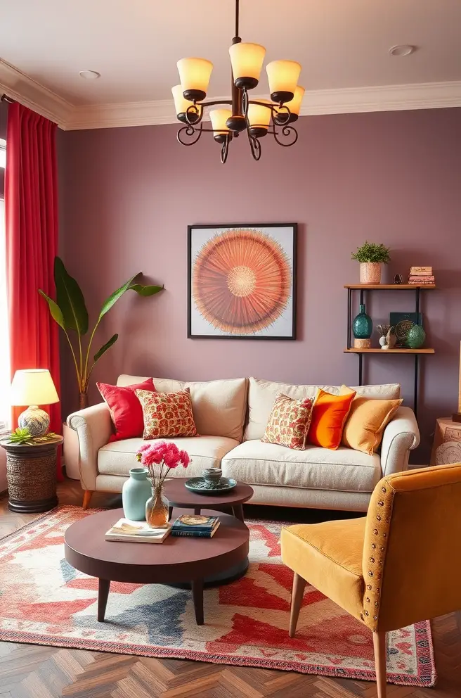 Colorful Living Room Decor Idea to Energize Your Environment