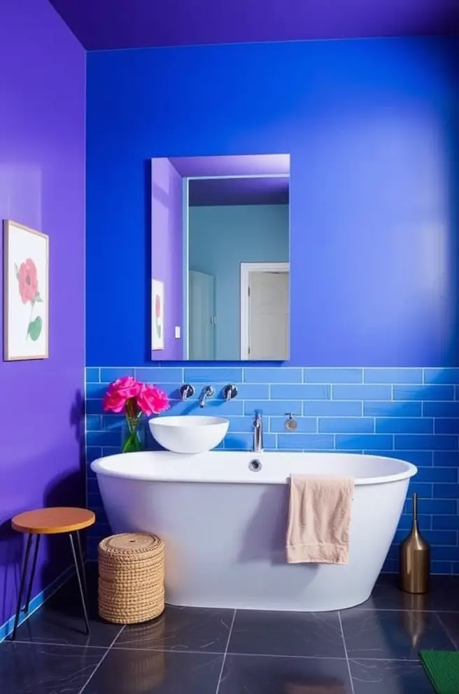 Colorful Modern Bathroom Idea That Make a Bold Statement