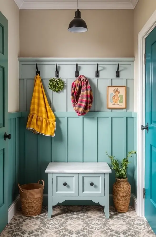 Colorful Mudroom Idea to Add Personality to Your Home