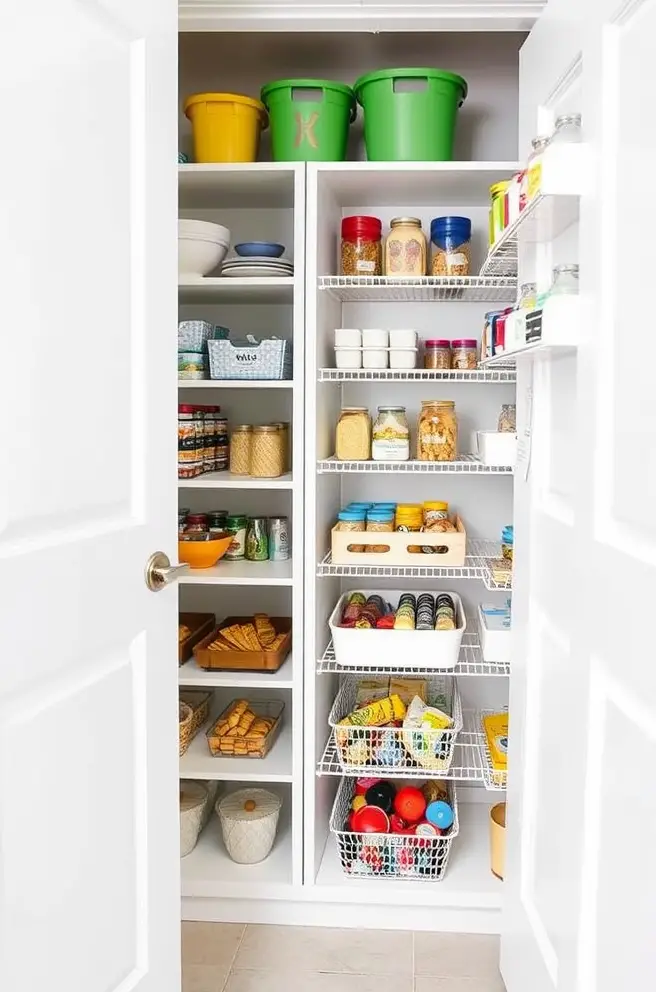Colorful Pantry Organization Idea to Brighten Up Your Kitchen