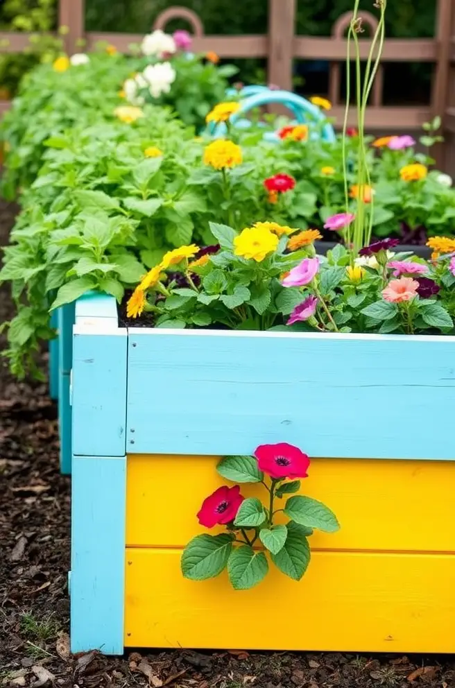 12 Inspiring Raised Garden Bed Ideas for Your Home Garden 6 Colorful Raised Garden Bed Idea to Brighten Your Garden