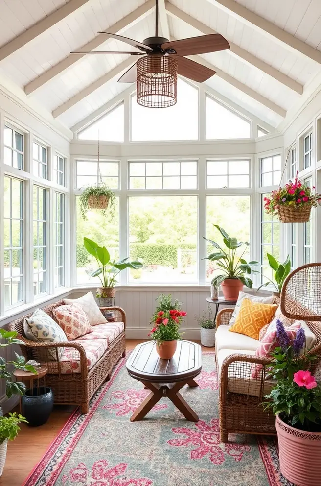 12 Inspiring Sunroom Ideas to Brighten Your Home Decor 8 Colorful Sunroom Idea to Infuse Life into Your Space