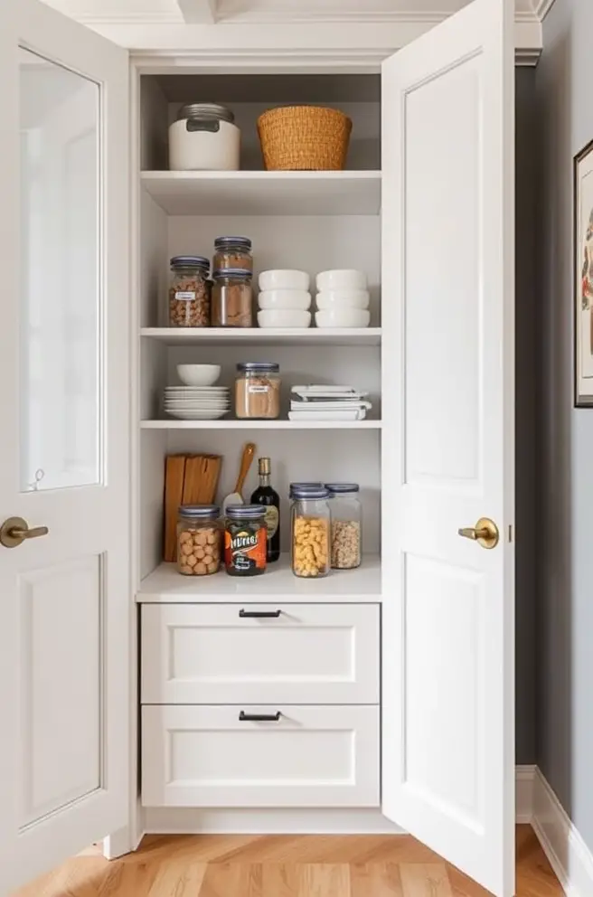 12 Stunning Pantry Ideas for Your Home Design Inspiration 9 Compact Pantry Idea for Small Spaces with Big Impact